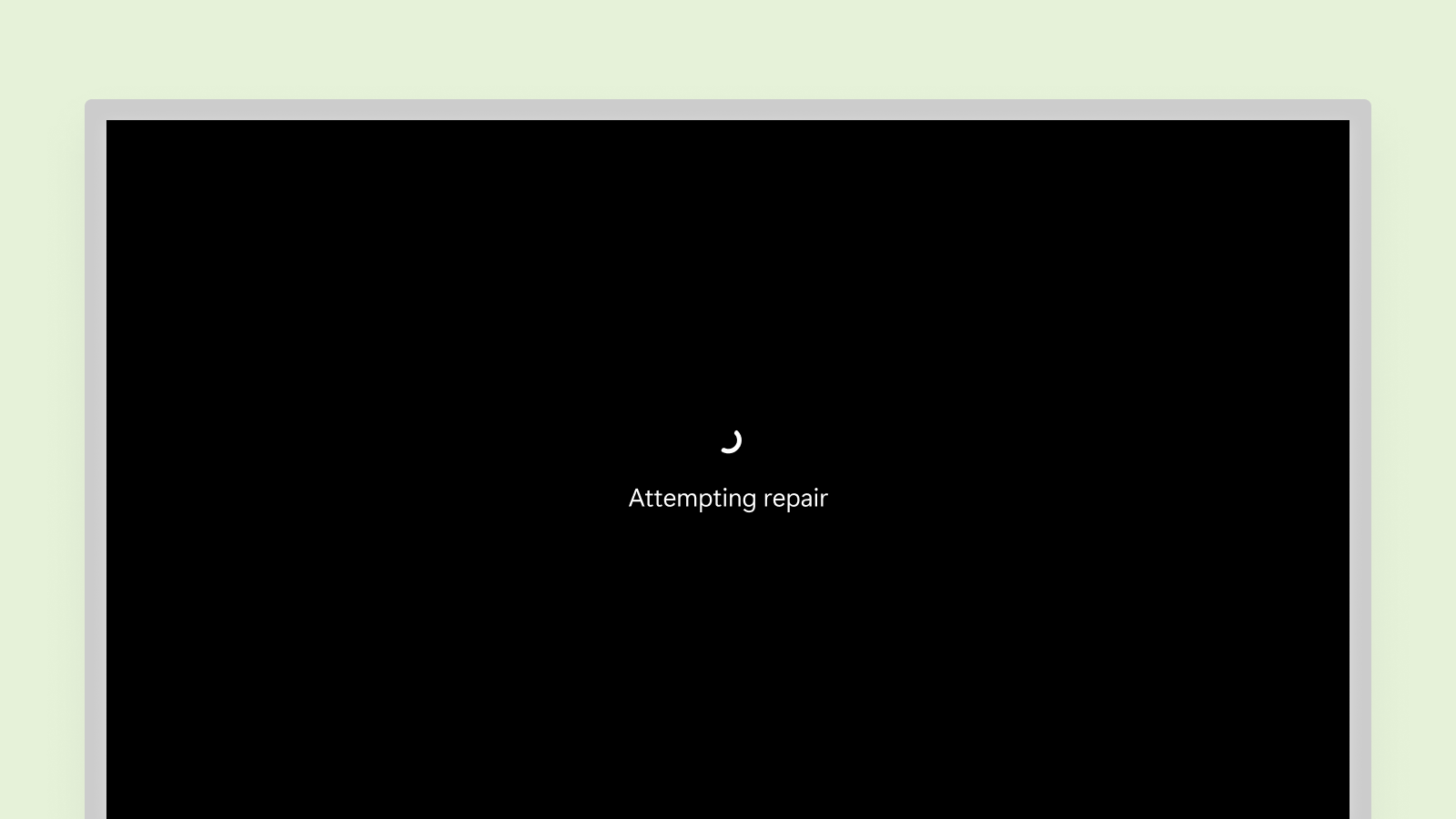 automatic recovery message
