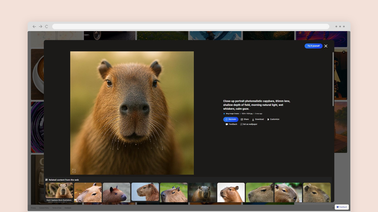 Bing image search