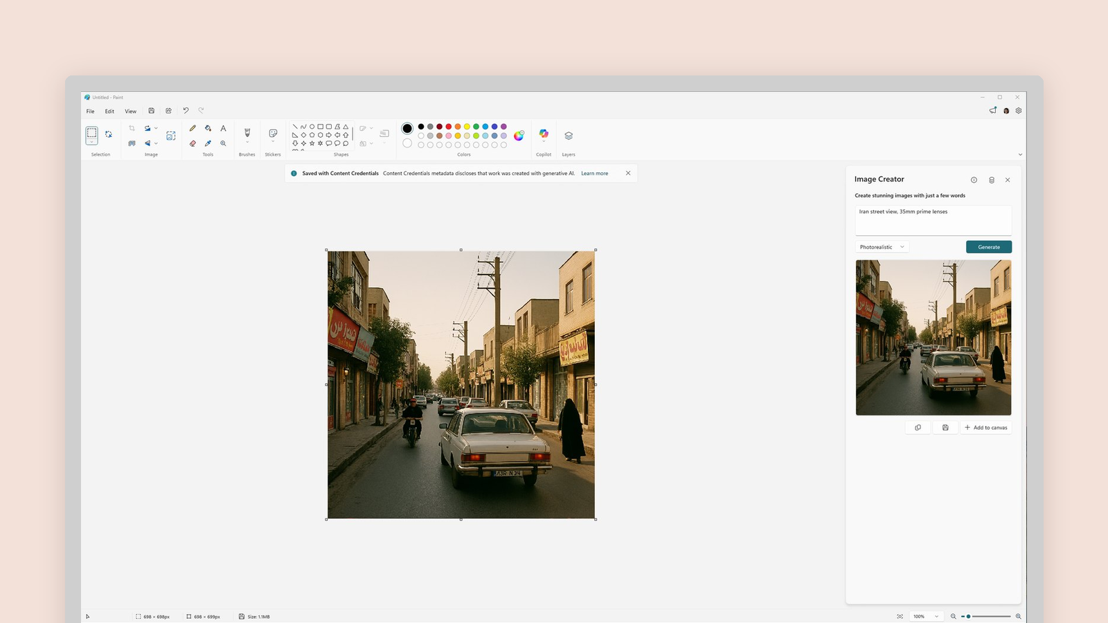 Paint AI disclosure